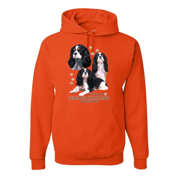 If It's Not a Cavalier King Charles Spaniel It's Just a Dog Gift | Mens Dog Lover Hooded Sweatshirt Graphic Hoodie, Orange, 3XL