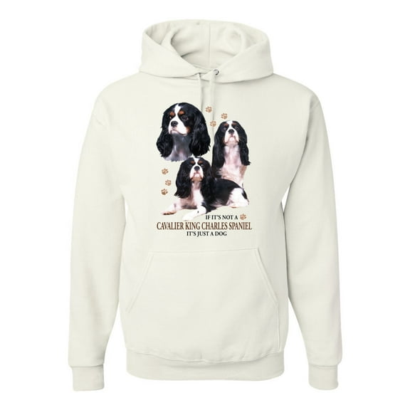 If It's Not a Cavalier King Charles Spaniel It's Just a Dog Gift | Mens Dog Lover Hooded Sweatshirt Graphic Hoodie, White, Medium