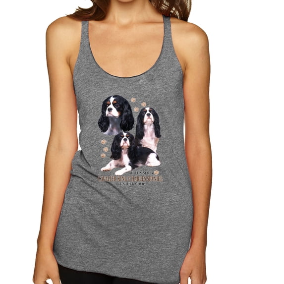 If It's Not a Cavalier King Charles Spaniel It's Just a Dog Gift | Womens Dog Lover Premium Tri-Blend Racerback Tank Top, Premium Heather, Medium