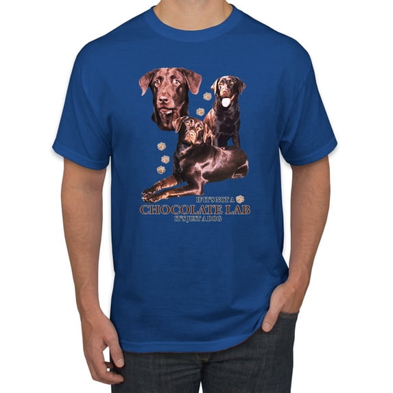 If It's Not a Chocolate Lab It's Just a Dog Gift | Mens Dog Lover Graphic T-Shirt, Royal, 2XL