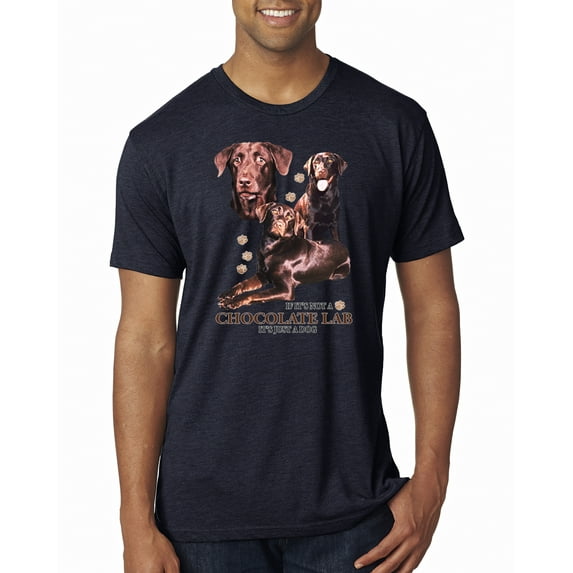 If It's Not a Chocolate Lab It's Just a Dog Gift | Mens Dog Lover Premium Tri Blend T-Shirt, Vintage Navy, 2XL