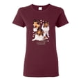 thumbnail image 1 of If It's Not a Collie It's Just a Dog Gift | Womens Dog Lover Graphic T-Shirt, Maroon, X-Large, 1 of 4