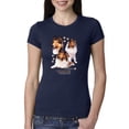 thumbnail image 1 of If It's Not a Collie It's Just a Dog Gift | Womens Dog Lover Slim Fit Junior Tee, Navy, Large, 1 of 4