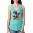 thumbnail image 1 of If It's Not a Dachshund It's Just a Dog Gift | Womens Dog Lover Jersey Racerback Tank Top, Tahiti Blue, Medium, 1 of 3