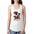 thumbnail image 1 of If It's Not a Dachshund It's Just a Dog Gift | Womens Dog Lover Jersey Racerback Tank Top, White, Small, 1 of 3