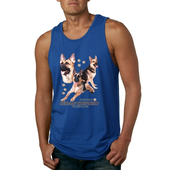 If It's Not a German Shepherd It's Just a Dog Gift | Mens Dog Lover Graphic Tank Top, Royal, Small