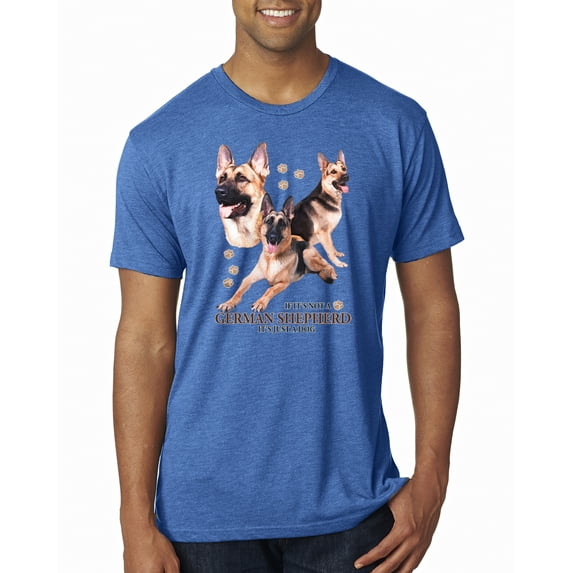 If It's Not a German Shepherd It's Just a Dog Gift | Mens Dog Lover Premium Tri Blend T-Shirt, Vintage Royal, Medium