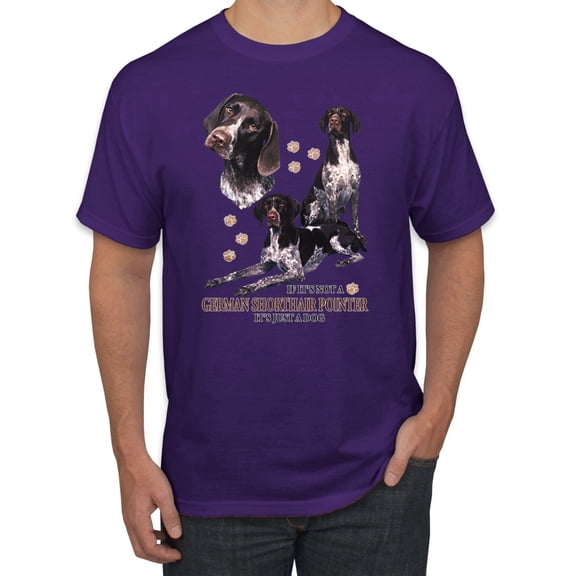 If It's Not a German Shorthair Pointer It's Just a Dog Gift | Mens Dog Lover Graphic T-Shirt, Purple, X-Large