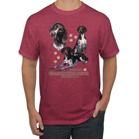 If It's Not a German Shorthair Pointer It's Just a Dog Gift | Mens Dog Lover Graphic T-Shirt, Vintage Heather Red, Large