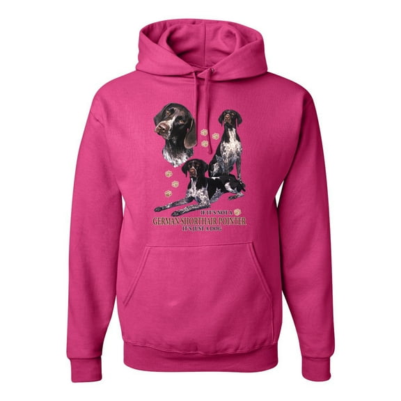 If It's Not a German Shorthair Pointer It's Just a Dog Gift | Mens Dog Lover Hooded Sweatshirt Graphic Hoodie, Fuschia, 3XL