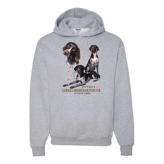 If It's Not a German Shorthair Pointer It's Just a Dog Gift | Mens Dog Lover Hooded Sweatshirt Graphic Hoodie, Heather Grey, 3XL