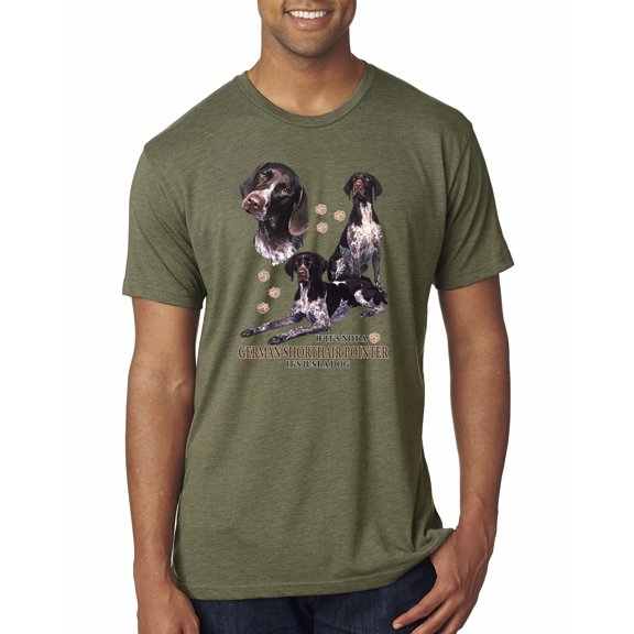 If It's Not a German Shorthair Pointer It's Just a Dog Gift | Mens Dog Lover Premium Tri Blend T-Shirt, Military Green, Medium