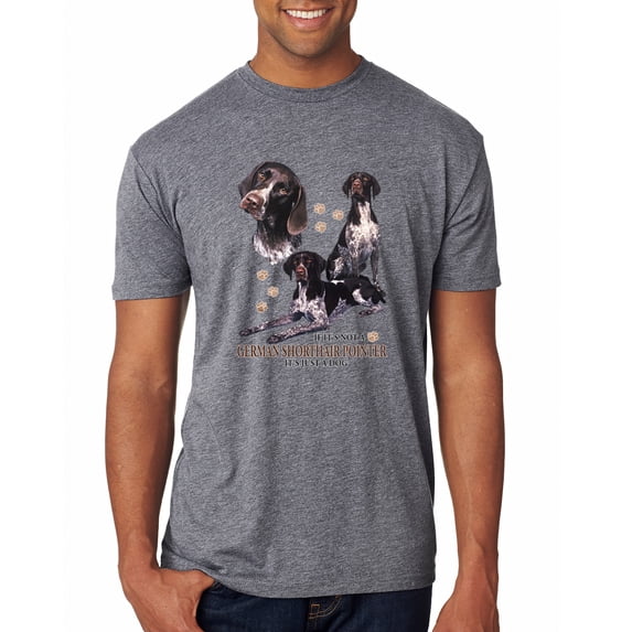 If It's Not a German Shorthair Pointer It's Just a Dog Gift | Mens Dog Lover Premium Tri Blend T-Shirt, Premium Heather, Medium