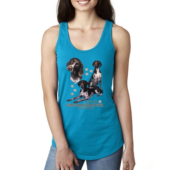 If It's Not a German Shorthair Pointer It's Just a Dog Gift | Womens Dog Lover Jersey Racerback Tank Top, Turquoise, X-Large