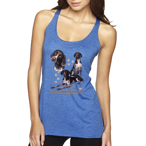If It's Not a German Shorthair Pointer It's Just a Dog Gift | Womens Dog Lover Premium Tri-Blend Racerback Tank Top, Vintage Royal, X-Large