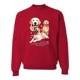 thumbnail image 1 of If It's Not a Golden Retriever It's Just a Dog Gift | Mens Dog Lover Crewneck Graphic Sweatshirt, Red, 2XL, 1 of 3