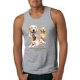 thumbnail image 1 of If It's Not a Golden Retriever It's Just a Dog Gift | Mens Dog Lover Graphic Tank Top, Heather Grey, 2XL, 1 of 3
