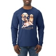 thumbnail image 1 of If It's Not a Golden Retriever It's Just a Dog Gift | Mens Dog Lover Long Sleeve T-Shirt, Navy, X-Large, 1 of 3