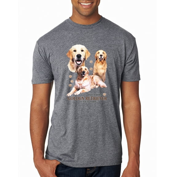 If It's Not a Golden Retriever It's Just a Dog Gift | Mens Dog Lover Premium Tri Blend T-Shirt, Premium Heather, Small