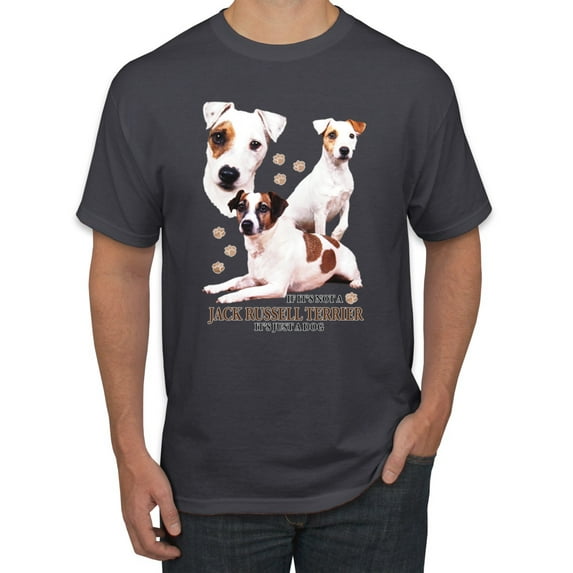 If It's Not a Jack Russell Terrier It's Just a Dog | Mens Dog Lover Graphic T-Shirt, Charcoal, 4XL