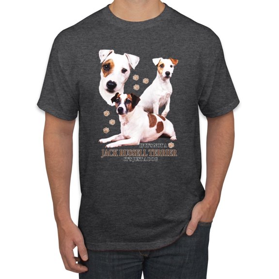 If It's Not a Jack Russell Terrier It's Just a Dog | Mens Dog Lover Graphic T-Shirt, Heather Black, X-Large