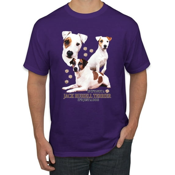 If It's Not a Jack Russell Terrier It's Just a Dog | Mens Dog Lover Graphic T-Shirt, Purple, Small