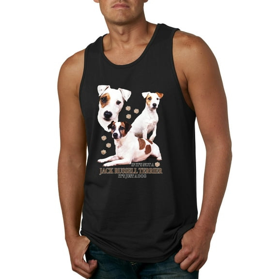 If It's Not a Jack Russell Terrier It's Just a Dog | Mens Dog Lover Graphic Tank Top, Black, 3XL