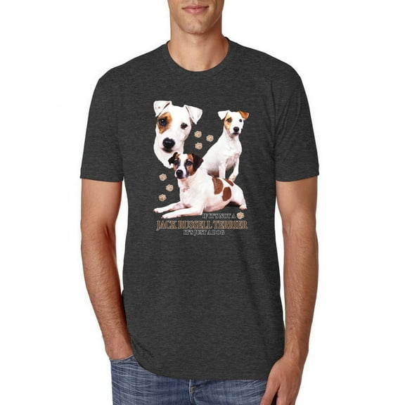 If It's Not a Jack Russell Terrier It's Just a Dog | Mens Dog Lover Premium Tri Blend T-Shirt, Vintage Black, Large