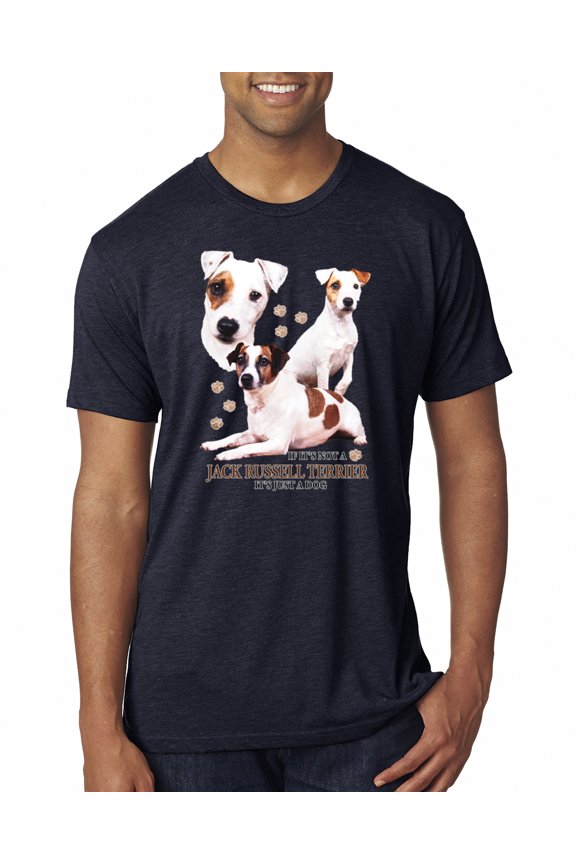 If It's Not a Jack Russell Terrier It's Just a Dog | Mens Dog Lover Premium Tri Blend T-Shirt, Vintage Navy, Small