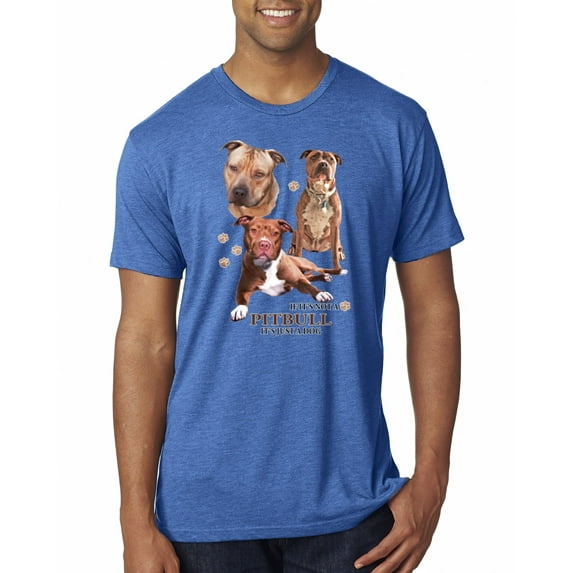 If It's Not a Pitbull It's Just a Dog Gift | Mens Dog Lover Premium Tri Blend T-Shirt, Vintage Royal, Medium