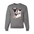 thumbnail image 1 of If It's Not a Pug It's Just a Dog Gift | Mens Dog Lover Crewneck Graphic Sweatshirt, Heather Grey, 3XL, 1 of 3