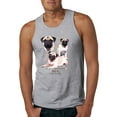 thumbnail image 1 of If It's Not a Pug It's Just a Dog Gift | Mens Dog Lover Graphic Tank Top, Heather Grey, 3XL, 1 of 3