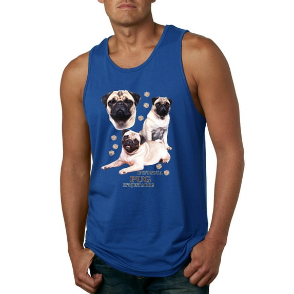 If It's Not a Pug It's Just a Dog Gift | Mens Dog Lover Graphic Tank Top, Royal, 2XL