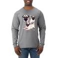 thumbnail image 1 of If It's Not a Pug It's Just a Dog Gift | Mens Dog Lover Long Sleeve T-Shirt, Heather Grey, Small, 1 of 3