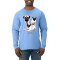 thumbnail image 1 of If It's Not a Pug It's Just a Dog Gift | Mens Dog Lover Long Sleeve T-Shirt, Light Blue, 2XL, 1 of 3