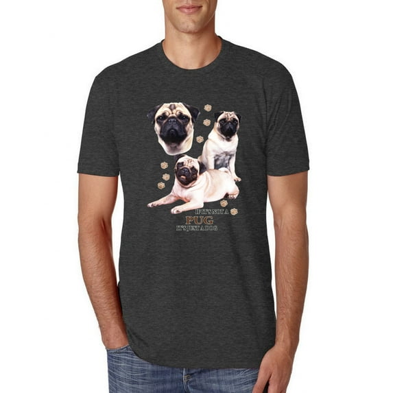 If It's Not a Pug It's Just a Dog Gift | Mens Dog Lover Premium Tri Blend T-Shirt, Vintage Black, X-Large