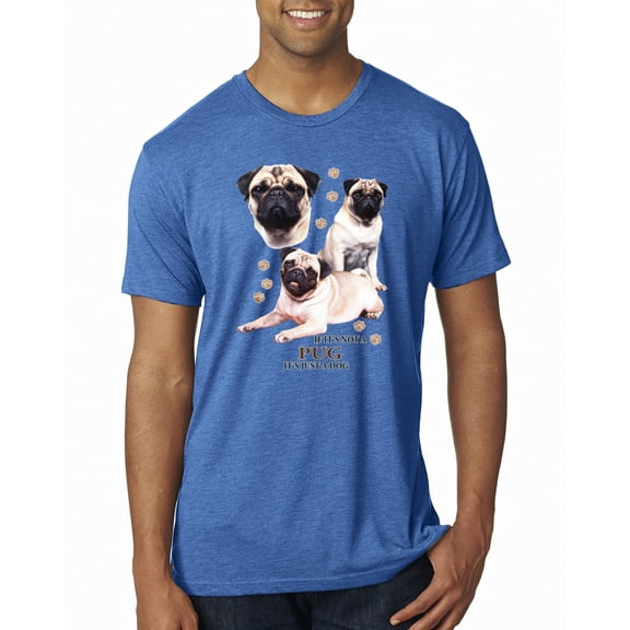 If It's Not a Pug It's Just a Dog Gift | Mens Dog Lover Premium Tri Blend T-Shirt, Vintage Royal, Small