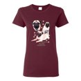 thumbnail image 1 of If It's Not a Pug It's Just a Dog Gift | Womens Dog Lover Graphic T-Shirt, Maroon, X-Large, 1 of 3