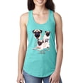 thumbnail image 1 of If It's Not a Pug It's Just a Dog Gift | Womens Dog Lover Jersey Racerback Tank Top, Tahiti Blue, Medium, 1 of 3