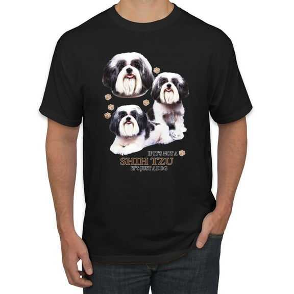 If It's Not a Shih Tzu It's Just a Dog Gift | Mens Dog Lover Graphic T-Shirt, Black, X-Large