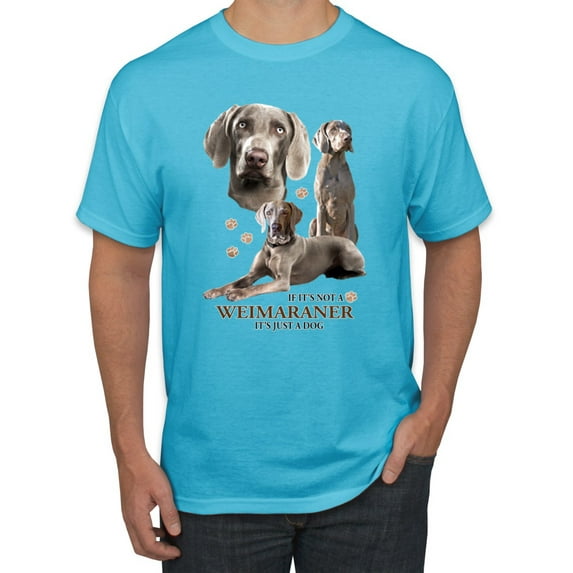 If It's Not a Weimaraner It's Just a Dog Gift | Mens Dog Lover Graphic T-Shirt, Light Turquoise, 3XL