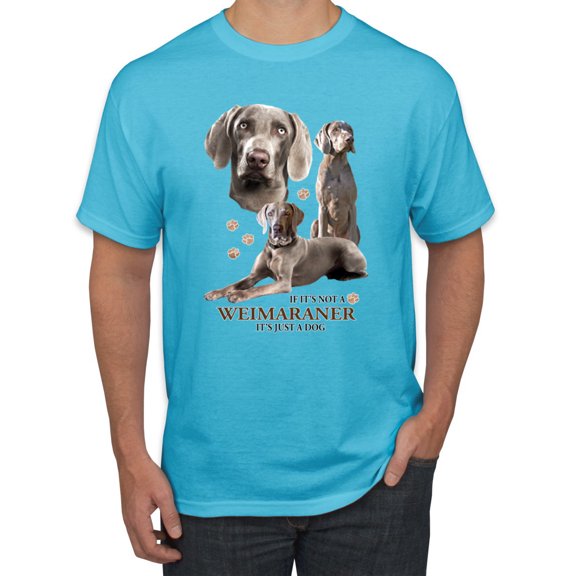 If It's Not a Weimaraner It's Just a Dog Gift | Mens Dog Lover Graphic T-Shirt, Light Turquoise, Medium