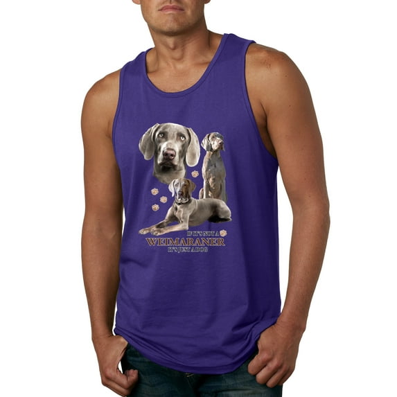 If It's Not a Weimaraner It's Just a Dog Gift | Mens Dog Lover Graphic Tank Top, Purple, 3XL