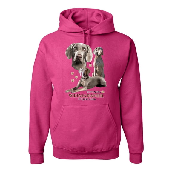 If It's Not a Weimaraner It's Just a Dog Gift | Mens Dog Lover Hooded Sweatshirt Graphic Hoodie, Fuschia, Small