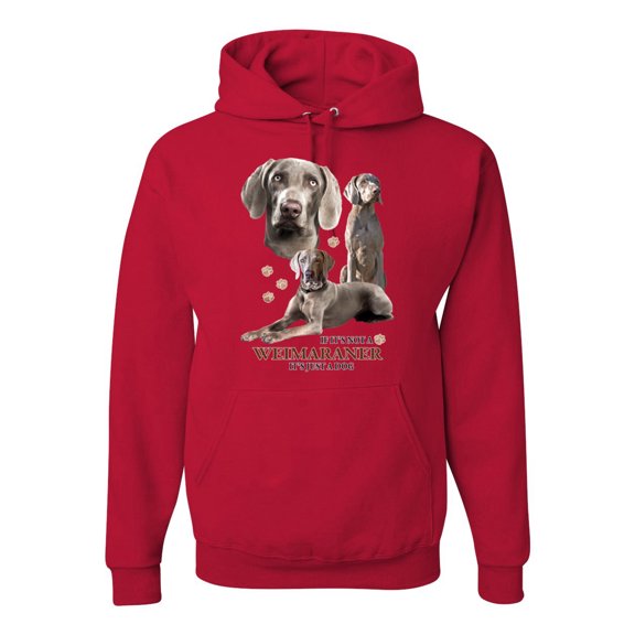 If It's Not a Weimaraner It's Just a Dog Gift | Mens Dog Lover Hooded Sweatshirt Graphic Hoodie, Red, Medium