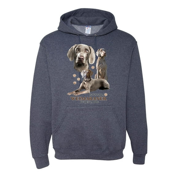 If It's Not a Weimaraner It's Just a Dog Gift | Mens Dog Lover Hooded Sweatshirt Graphic Hoodie, Vintage Heather Navy, 2XL