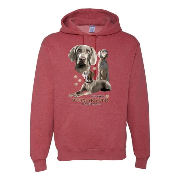 If It's Not a Weimaraner It's Just a Dog Gift | Mens Dog Lover Hooded Sweatshirt Graphic Hoodie, Vintage Heather Red, X-Large