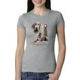 thumbnail image 1 of If It's Not a Weimaraner It's Just a Dog Gift | Womens Dog Lover Slim Fit Junior Tee, Heather Grey, Small, 1 of 3