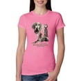 thumbnail image 1 of If It's Not a Weimaraner It's Just a Dog Gift | Womens Dog Lover Slim Fit Junior Tee, Hot Pink, Small, 1 of 3