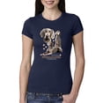 thumbnail image 1 of If It's Not a Weimaraner It's Just a Dog Gift | Womens Dog Lover Slim Fit Junior Tee, Navy, Small, 1 of 3